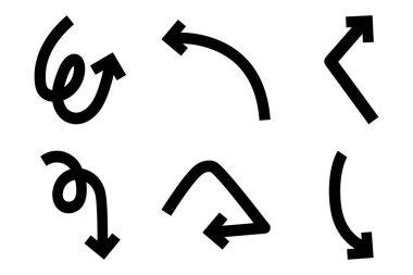 Kalın Ok Yön Şekli Çizgi Çizgisi Pictogram Sembol Görsel Çizim Ayarları