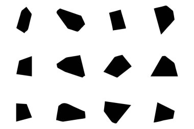 Soyut Şekil Seç Soyut Siyah Şekiller Sıvı Şekiller Elementler Rastgele Akışkan Şekiller.