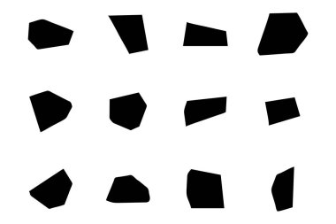 Soyut Şekil Seç Soyut Siyah Şekiller Sıvı Şekiller Elementler Rastgele Akışkan Şekiller.