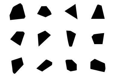 Soyut Şekil Seç Soyut Siyah Şekiller Sıvı Şekiller Elementler Rastgele Akışkan Şekiller.