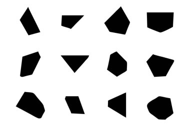 Soyut Şekil Seç Soyut Siyah Şekiller Sıvı Şekiller Elementler Rastgele Akışkan Şekiller.