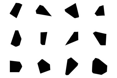 Soyut Şekil Seç Soyut Siyah Şekiller Sıvı Şekiller Elementler Rastgele Akışkan Şekiller.