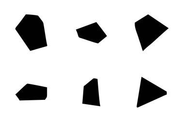 Soyut Şekil Seç Soyut Siyah Şekiller Sıvı Şekiller Elementler Rastgele Akışkan Şekiller.