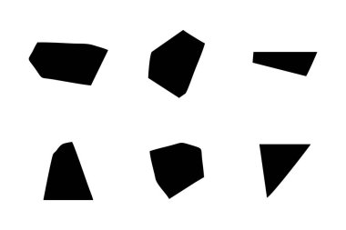 Soyut Şekil Seç Soyut Siyah Şekiller Sıvı Şekiller Elementler Rastgele Akışkan Şekiller.