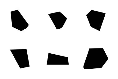 Soyut Şekil Seç Soyut Siyah Şekiller Sıvı Şekiller Elementler Rastgele Akışkan Şekiller.