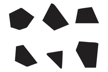 Soyut Şekil Seç Soyut Siyah Şekiller Sıvı Şekiller Elementler Rastgele Akışkan Şekiller.