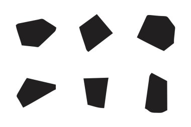 Soyut Şekil Seç Soyut Siyah Şekiller Sıvı Şekiller Elementler Rastgele Akışkan Şekiller.