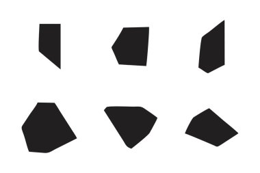 Soyut Şekil Seç Soyut Siyah Şekiller Sıvı Şekiller Elementler Rastgele Akışkan Şekiller.