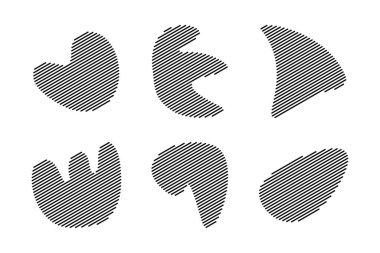 Soyut Akışkan Şekil Çizgileri Soyut Siyah Şekiller Sıvı Şekiller Elementleri Rastgele Akışkan Şekiller.