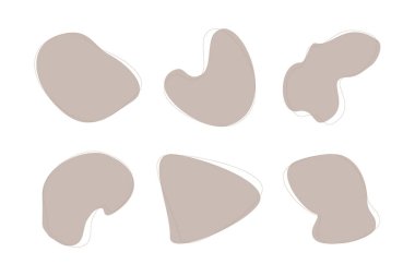 Soyut Sıvı Şekil Renkli Soyut Siyah Şekiller Sıvı Şekiller Elementleri Rastgele Akışkan Şekiller.