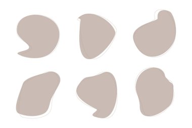 Soyut Sıvı Şekil Renkli Soyut Siyah Şekiller Sıvı Şekiller Elementleri Rastgele Akışkan Şekiller.