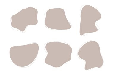 Soyut Sıvı Şekil Renkli Soyut Siyah Şekiller Sıvı Şekiller Elementleri Rastgele Akışkan Şekiller.