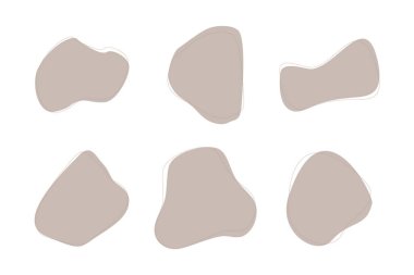 Soyut Sıvı Şekil Renkli Soyut Siyah Şekiller Sıvı Şekiller Elementleri Rastgele Akışkan Şekiller.