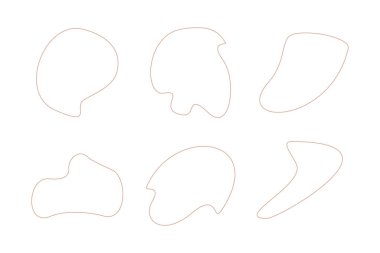 Soyut Akışkan Doğrusal Şekil Soyut siyah Şekiller Sıvı şekil elementleri Rastgele sıvı şekiller.