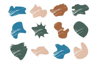 Grunge Blobs Akışkan Şekiller resim sembolü görsel illüstrasyonunu Ayarlar.