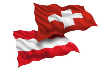 İsviçre ve Avusturya Dostluk Bayrakları İki Ülkenin Diplomatik İlişkileri ve Spor müsabakaları