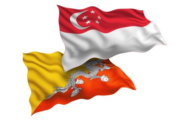 Singapur ve Butan Dostluğu İki Ülkenin Diplomatik İlişkileri ve Spor müsabakalarını Bayraklar