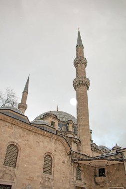 İstanbul, Cami, Mimarlık, Osmanlı, Türkiye, Minare, Kubbe, Taş, İnşaat, Seyahat, Tarihi, Dini, İslam, Şehir, Tarih, Kültürel, Antik, Tasarım, Detay, Dış, Kar, Kış, Seyahat Fotoğrafçılığı, Kentsel, Dünya Mimarı, Dini