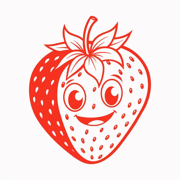 stock vector funny strawberry cartoon vector design