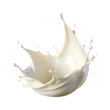 white and cream milk splash png design clipart