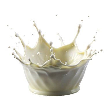 white and cream milk splash png design clipart