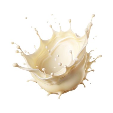 white and cream milk splash png design clipart