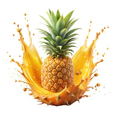 Ananas suyu sıçrama png tasarımı 