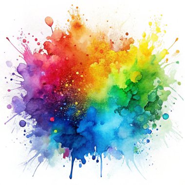 abstract holi watercolor splash splatter design  clipart