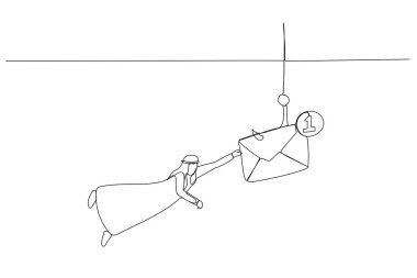 Arap iş adamının sualtına dalışını gösteren bir karikatür. Balık tutma ve suç konseptini yakalamaya çalışıyor. Aralıksız çizgi sanatı