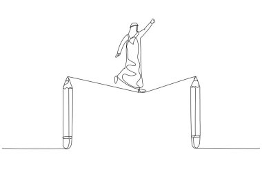 İş kadını çizgi filmi, kalemlerin yaratıcılıktaki mücadele kavramları arasında sıkıca yürüyor. Tek satır aralıksız sanat