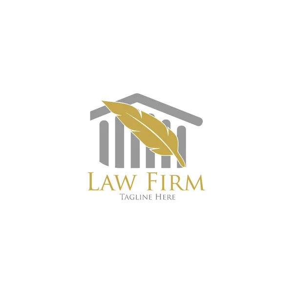 Advocatenkantoor Law Office Advocaat Diensten Logo Ontwerpsjabloon Vectorillustratie — Stockvector