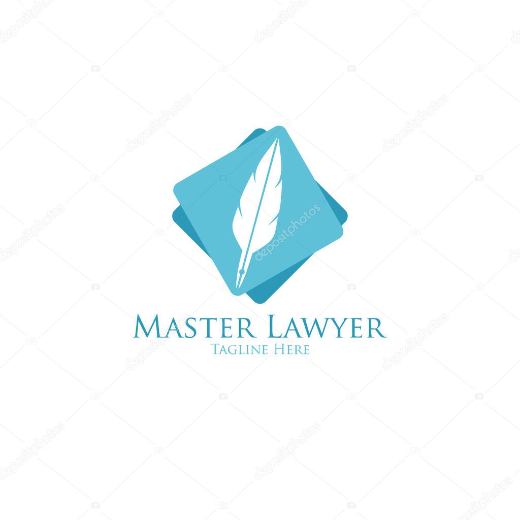 Legal office icon with symbol of judge gavel, justice law code Lawyer or advocate emblem