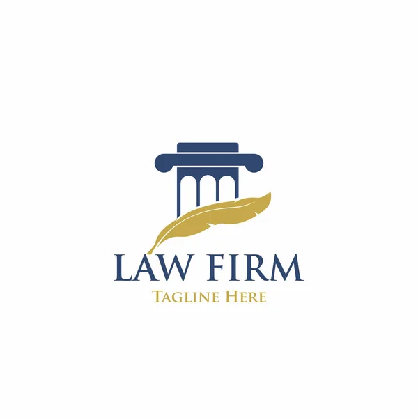 Advokátní Kancelář Advokát Logo Advokátní Služby Šablona Full Vector — Stockový vektor