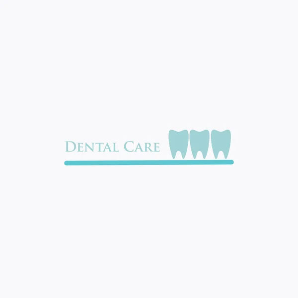 Símbolo Dente Logotipo Vetor Dental Conceito Médico — Vetor de Stock