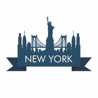 New York ufuk çizgisinin vektör şablonu