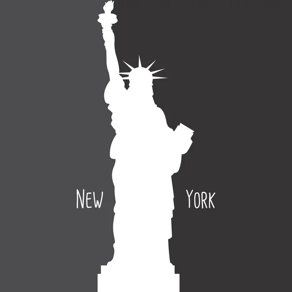 New York Şehri Seyahat Etiketi Vektör Illüstrasyonuname — Stok Vektör
