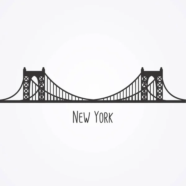Современный Нью Йоркский Силуэт — стоковый вектор