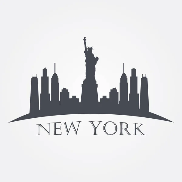 Νέα Υόρκη Skyline Σχεδιασμός Εικονογράφησης Διανυσματικών — Διανυσματικό Αρχείο