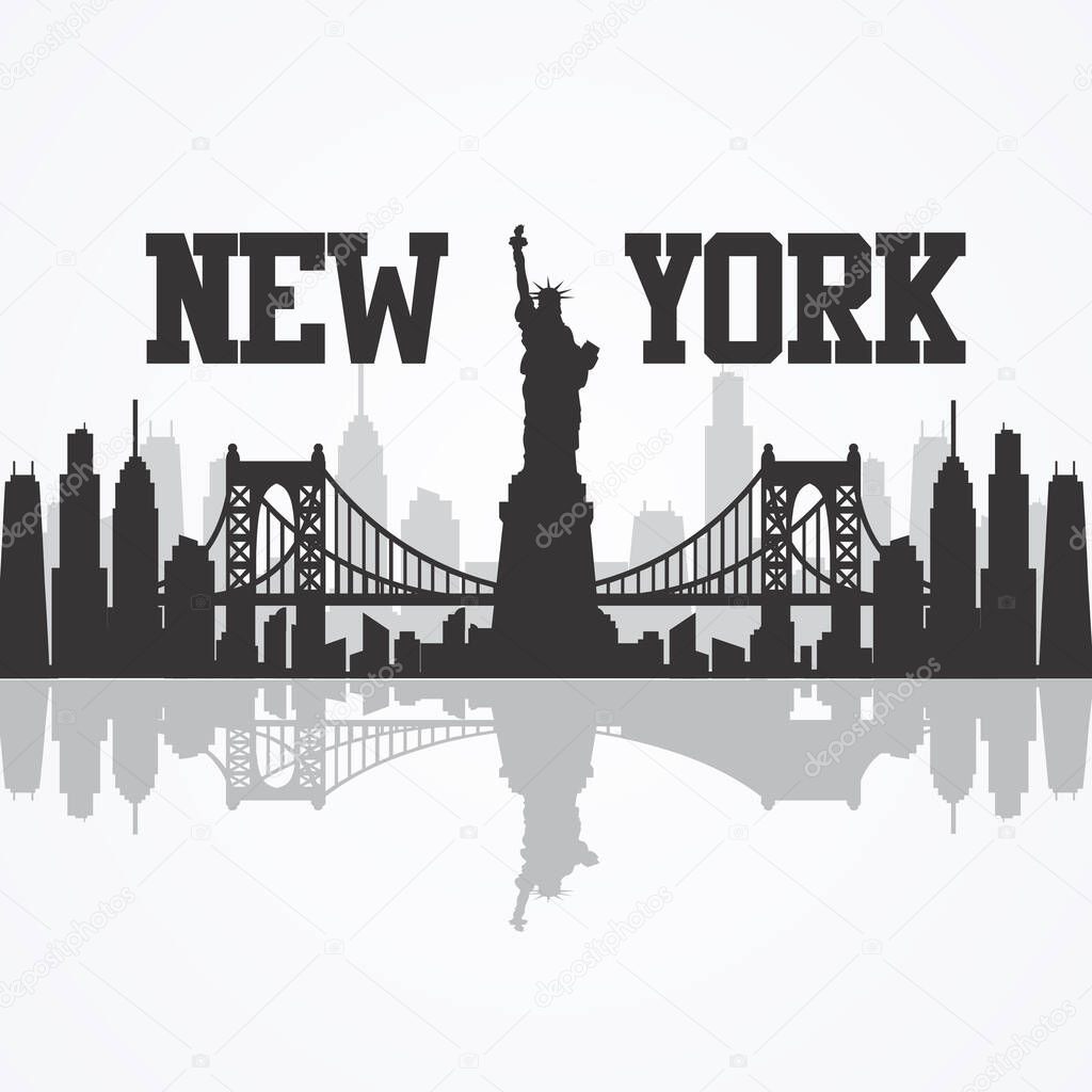 Liberty statue vector illustration design template