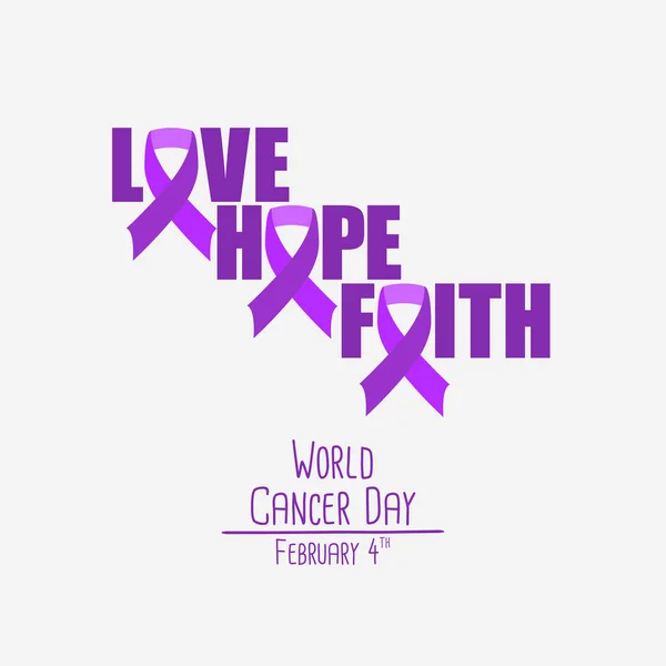 stock vector World Cancer Day 4 February Poster Or Banner Background. Illustration Design Template