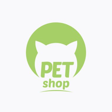 Köpek kedi izi vektör logosu çizimi. Veteriner kliniği logosu. Hayvan bakımı işareti.