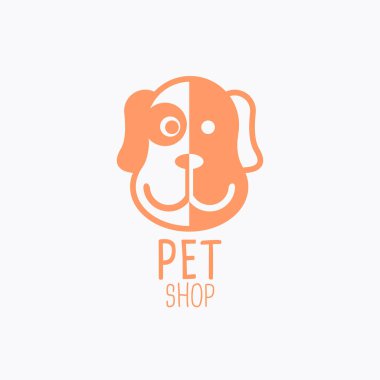 Köpek Kedisi Hayvan Dükkanı Klinik Vektör Logo Şablonu. Bu logo evcil hayvan dükkanının, hayvan kliniğinin ya da diğerlerinin logosu olabilir.
