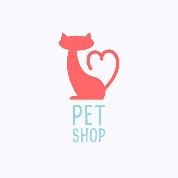 Главная Домашние Животные Логотип Собаки Кошки Дизайн Векторного Шаблона Плоский — стоковый вектор