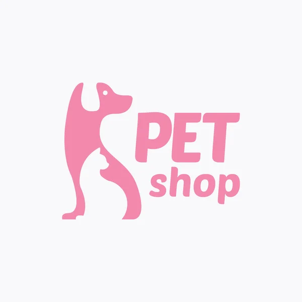 Evcil Hayvan Mağazası Logo Vektör Tasarım Şablonu — Stok Vektör