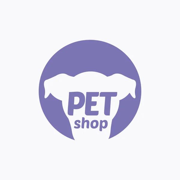 Szablon Logo Projektu Love Dog Cat Siedzący — Wektor stockowy
