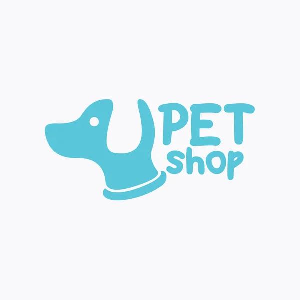 Dog Cat Pet Logo Design Modelo Design Plano Ilustração Minimalista — Vetor de Stock