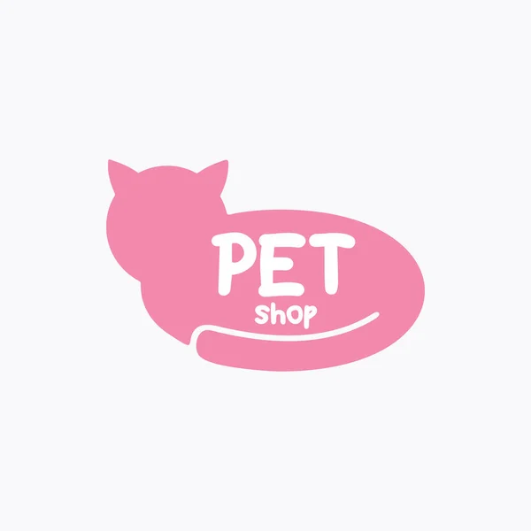 Evcil Hayvan Dükkanı Logosu Tasarım Vektör Şablonu — Stok Vektör