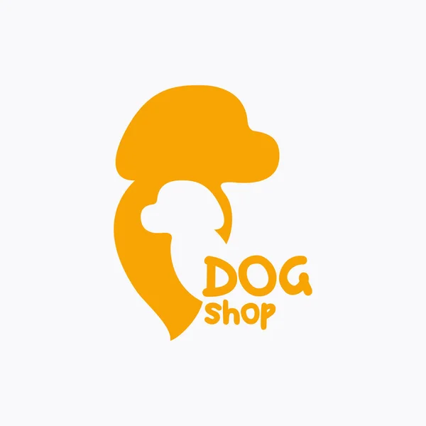 Pet Shop Logo Design Template Store Goods Accessories Animals Label — Stock Vector