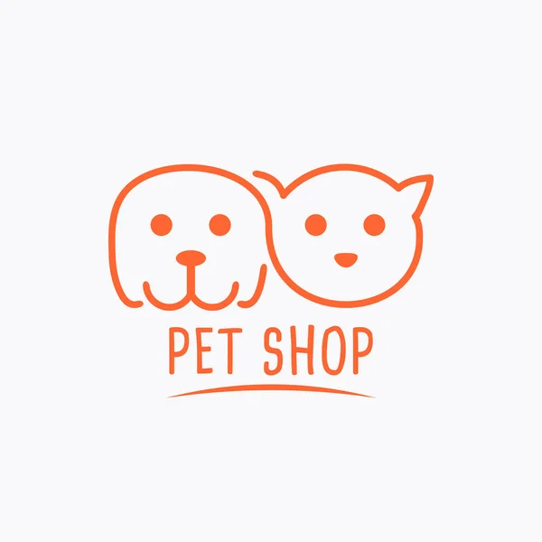 Pet Shop Vector Logo Ilustracja Czysty Profesjonalny Szablon Logo Nadaje — Wektor stockowy