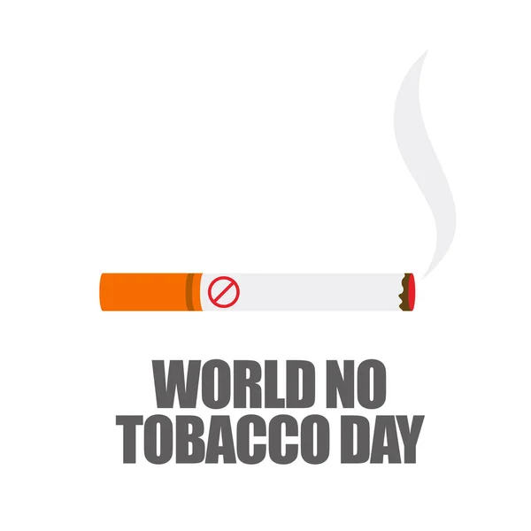 World Tobacco Day Lungform Med Blomman Ren Luft Vektor Illustration — Stock vektor